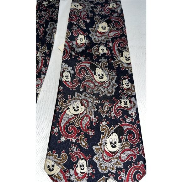 Vintage‎ Disney Mickey Mouse Balancine "The Tie Works" Men's Silk Tie USA Made - Picture 2 of 4